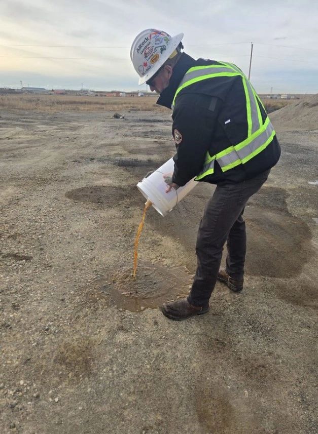 Worker soil sample