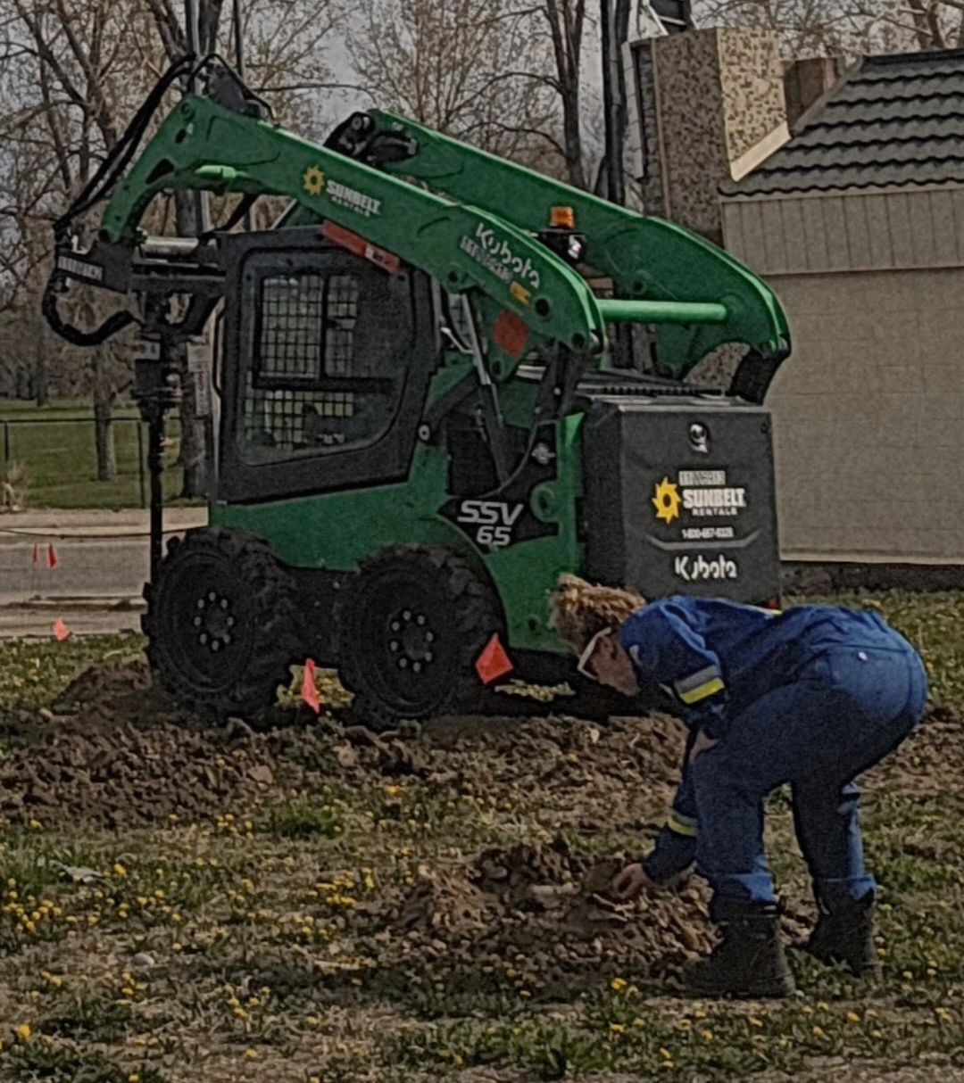 RemediMaker field site building American flag